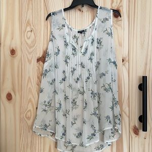 Torrid | Sheer Pin-tuck Blueberry Blouse